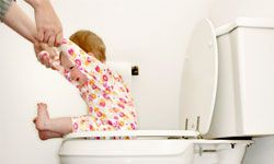 baby on toilet