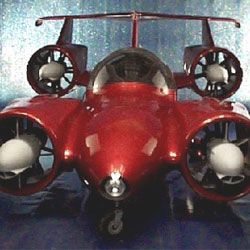 Skycar M400旨在起飞和垂直降落，就像一架Harrier Jet一样，最初的价格约为100万美元。“border=