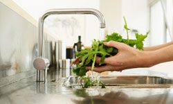 cleaning vegetables