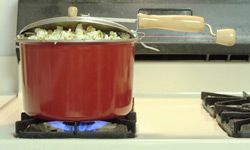 popcorn on the stove