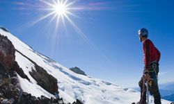 Person enjoying extreme snow adventure outdoors.