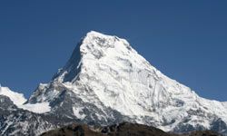 Annapurna is another massive peak in the Nepalese Himalayas.