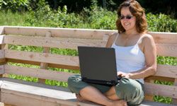 woman on computer