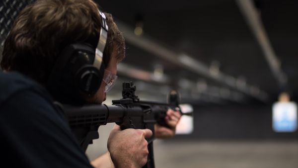 Person trying a gun
