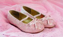 Protect princess slippers by rolling out a red carpet.