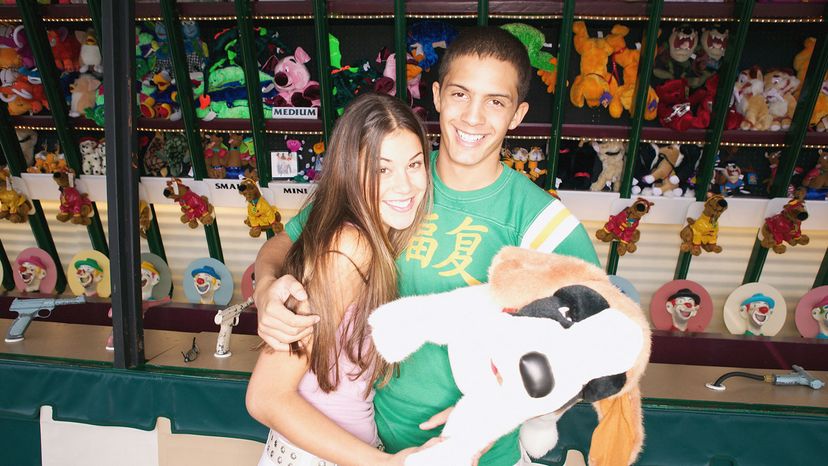 teen couple at carnival