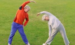 couple stretching