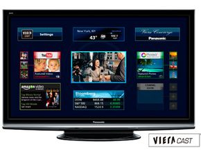 Panasonic的互联网电视包括Viera Cast的举例是与计算机会聚的电视示例。＂border=