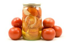 Like regular pickles, pickled tomatoes have a long shelf life.