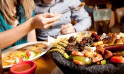 couple eating Mexican food