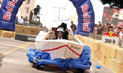 Soapbox racers participate at the Red Bull Soapbox Race in downtown Los Angeles on September 26, 2009 in Los Angeles, Calif.