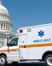 In the ambulance chain race, ambulances race while towing cars.