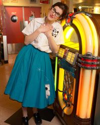 A '50s-style costume, including a poodle skirt -- and a jukebox, which we couldn't properly call a fad of the '50s due to their continuing popularity.