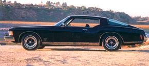 This 1973 Riviera GS, resplendent in black and sans vinyl roof, also has the Stage I 455.