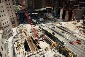 Construction continues at Ground Zero, the site of the former World Trade Center in New York City, in May 2011.